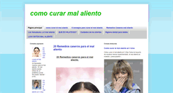 Desktop Screenshot of comocurarmalaliento.blogspot.com