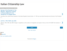 Tablet Screenshot of italiancitizenshiplaw.blogspot.com