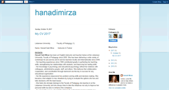 Desktop Screenshot of hanadimirza.blogspot.com