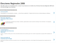 Tablet Screenshot of eleccionesregionales2008.blogspot.com