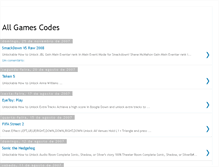 Tablet Screenshot of allgamescodes.blogspot.com