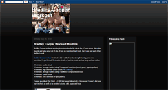 Desktop Screenshot of bradley-cooper-workout.blogspot.com