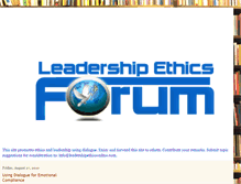 Tablet Screenshot of leadershipethicsforum.blogspot.com