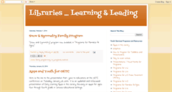 Desktop Screenshot of librarieslearnlead.blogspot.com