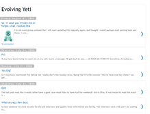 Tablet Screenshot of evolvingyeti.blogspot.com