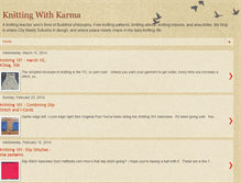 Tablet Screenshot of knittingwithkarma.blogspot.com