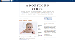 Desktop Screenshot of adoptionsfirst.blogspot.com