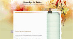 Desktop Screenshot of cosasquenosabias.blogspot.com