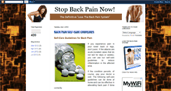 Desktop Screenshot of losethebackpain-now.blogspot.com