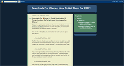 Desktop Screenshot of downloadsforiphone.blogspot.com