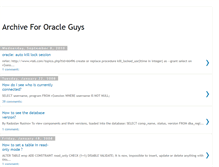Tablet Screenshot of oraclearchive.blogspot.com