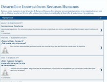 Tablet Screenshot of desarrolloinnovacionrrhh.blogspot.com