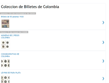 Tablet Screenshot of colecciondebilletesdecolombia.blogspot.com