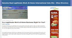Desktop Screenshot of legitimate-work-at-home-job-directory.blogspot.com