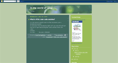 Desktop Screenshot of intheworldofjava.blogspot.com