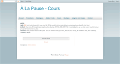 Desktop Screenshot of alapause-cours.blogspot.com