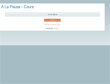 Tablet Screenshot of alapause-cours.blogspot.com