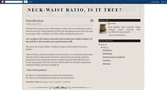 Desktop Screenshot of neckandwaist.blogspot.com