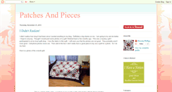 Desktop Screenshot of patchesandpieces.blogspot.com