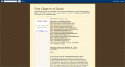 Desktop Screenshot of first-chapters-of-books.blogspot.com