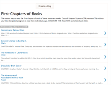 Tablet Screenshot of first-chapters-of-books.blogspot.com