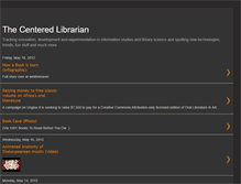 Tablet Screenshot of centeredlibrarian.blogspot.com