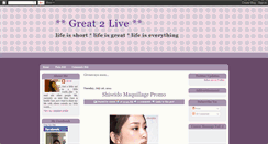 Desktop Screenshot of great2live.blogspot.com