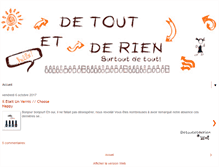 Tablet Screenshot of detoutetderiensurtoutdetout.blogspot.com