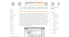 Desktop Screenshot of geeksdatabase.blogspot.com