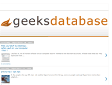 Tablet Screenshot of geeksdatabase.blogspot.com