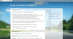 Desktop Screenshot of cedarhumanities.blogspot.com