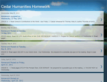 Tablet Screenshot of cedarhumanities.blogspot.com