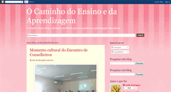 Desktop Screenshot of ocaminhodoensinoedaaprendizagem.blogspot.com