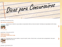 Tablet Screenshot of dicasparaconcurseiro.blogspot.com