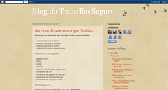 Desktop Screenshot of blogdotrabalhoseguro.blogspot.com