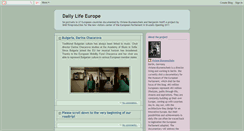 Desktop Screenshot of dailylifeeurope.blogspot.com