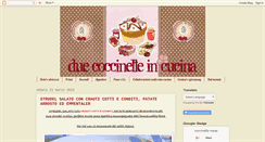 Desktop Screenshot of duecoccinelleincucina.blogspot.com
