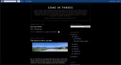 Desktop Screenshot of comeinthrees.blogspot.com
