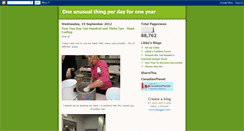Desktop Screenshot of oneunusualthingperdayforoneyear.blogspot.com