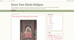 Desktop Screenshot of know-your-hindu-religion.blogspot.com