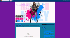 Desktop Screenshot of hannahmileyyfansite.blogspot.com