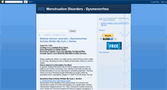 Desktop Screenshot of menstruationdisorders-dysmenorrhea.blogspot.com