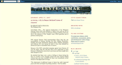 Desktop Screenshot of leyte-samar.blogspot.com