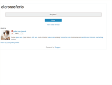 Tablet Screenshot of elcronosferio.blogspot.com