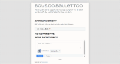 Desktop Screenshot of boysdoballet.blogspot.com