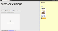 Desktop Screenshot of dressagecritique.blogspot.com