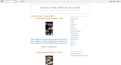 Desktop Screenshot of needforspeedplayer.blogspot.com