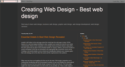 Desktop Screenshot of creatingwebdesign.blogspot.com