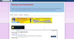 Desktop Screenshot of businesscardadvertisement.blogspot.com