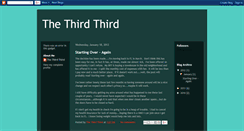 Desktop Screenshot of beginningthethirdthird.blogspot.com